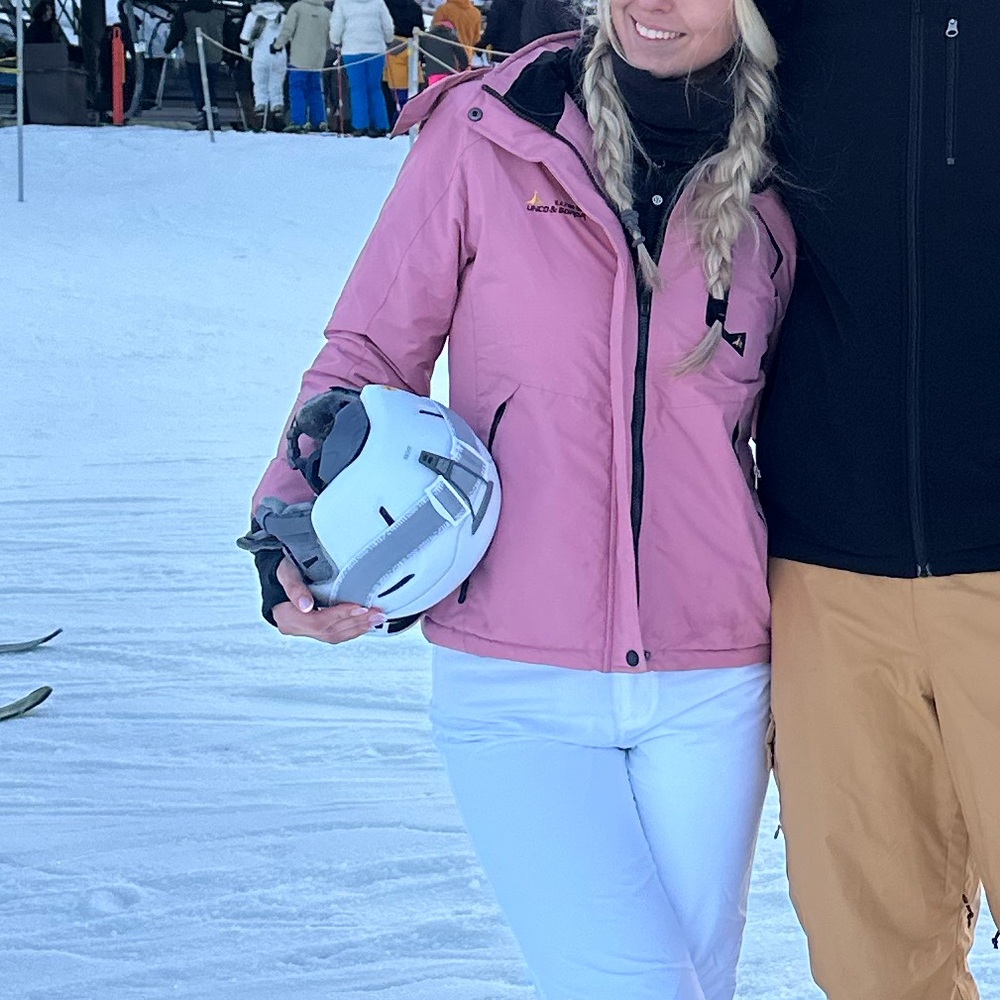 Pink snow ski jacket